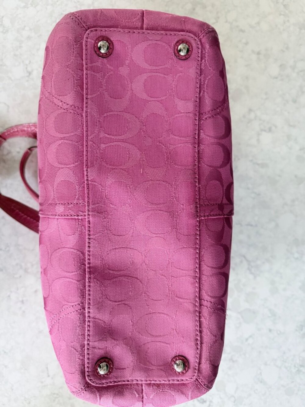 Coach Pink Monogram Soho Tote Bag - Picture 6 of 13